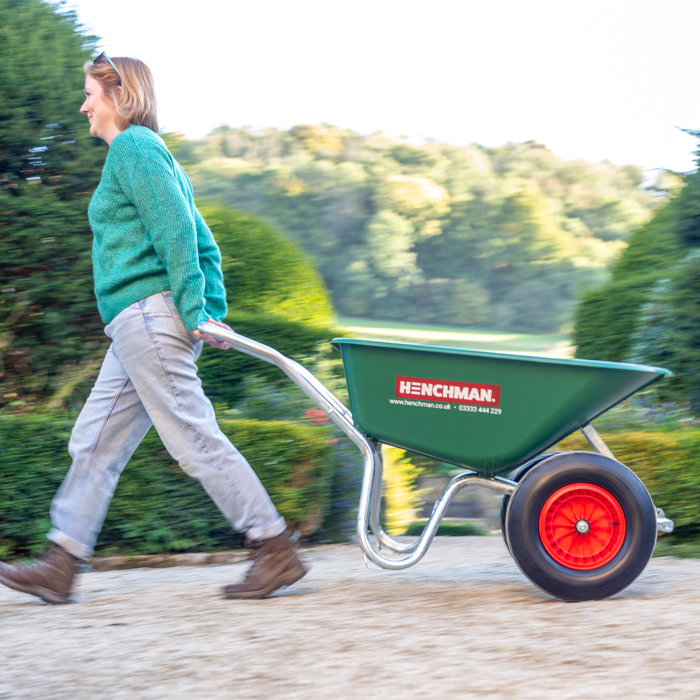 135L Wheelbarrow being pulled