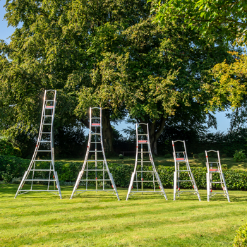 Fully Adjustable Tripod Ladder Line Up