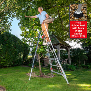 NEW Henchman Fully Adjustable Tripod Ladder - 8' / 2.4m Ladder (OUT OF STOCK PRE ORDER FOR EARLY OCTOBER)